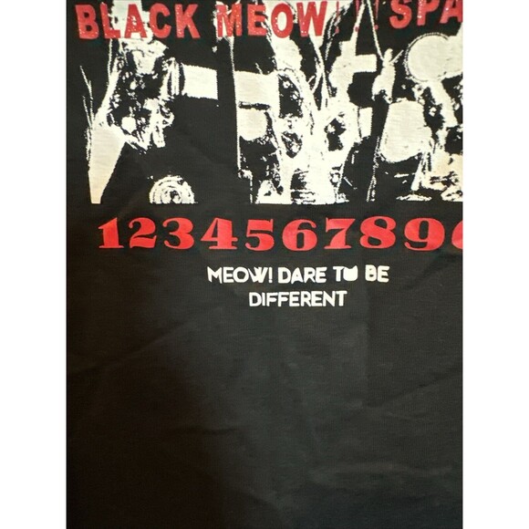 A02 Toby Black Meow Space Short Sleeve Pullover Small W/staps NWOT - Picture 4 of 10